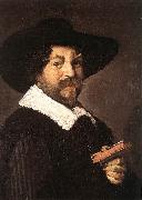 HALS, Frans Portrait of a Man Holding a Book oil painting